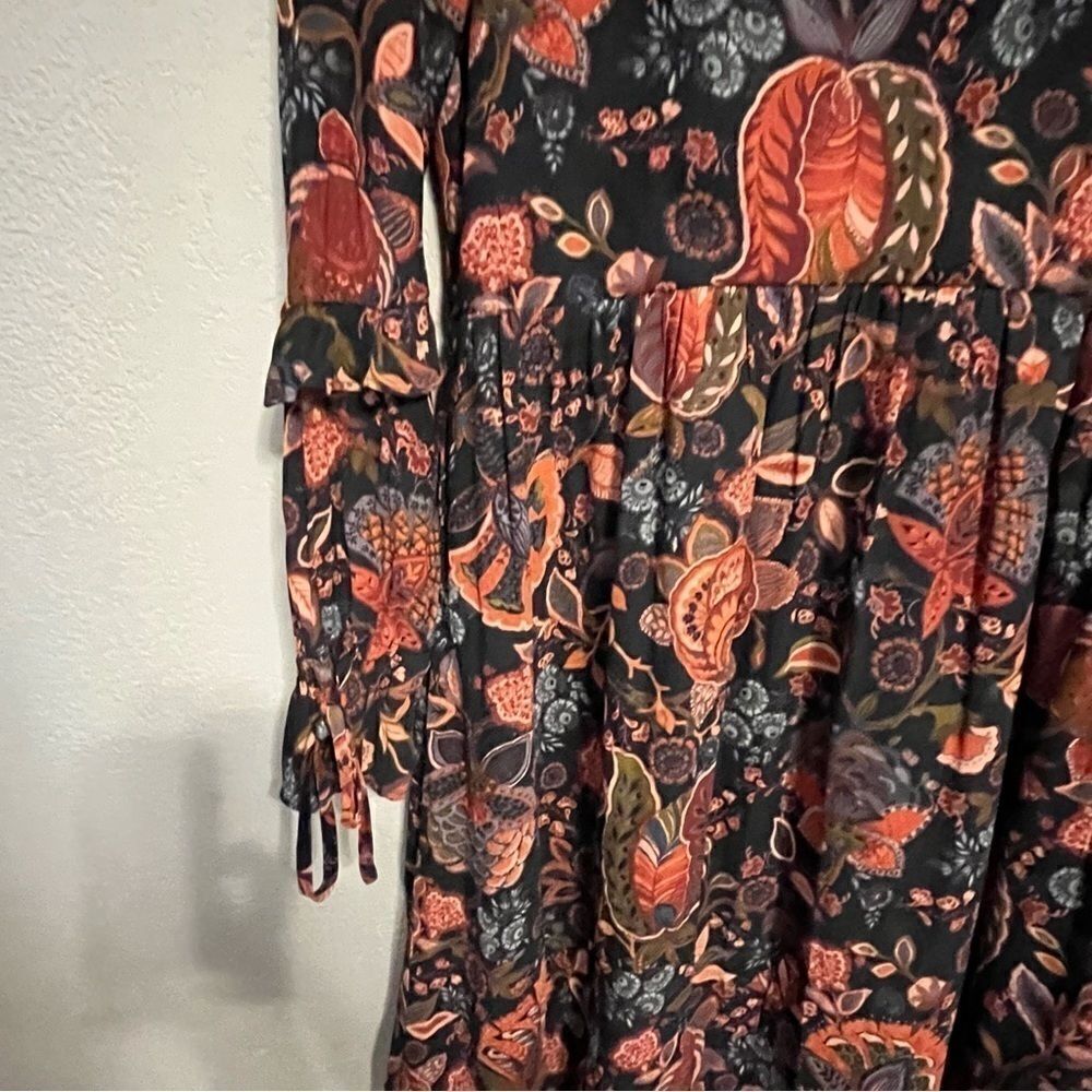 Loft Floral Paisley Printed Long Sleeve Dress - Picture 7 of 12